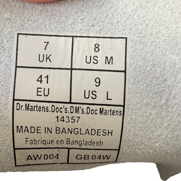 Dr. Martens 1460 Pascal Mono 8-eye White Boot Women's Size 9 - Picture 10 of 11